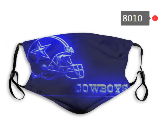 NFL 2020 Dallas Cowboys #18 Dust mask with filter->nfl dust mask->Sports Accessory